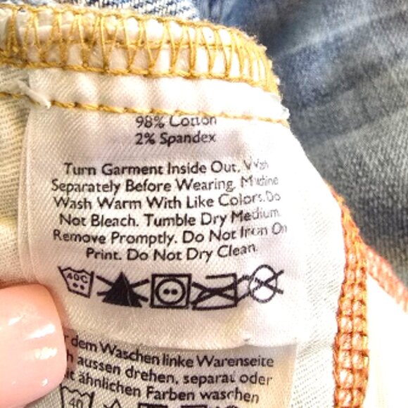 EDDIE BAUER Light Wash Straight Leg Button Up Jeans sz 2 - Picture 4 of 7